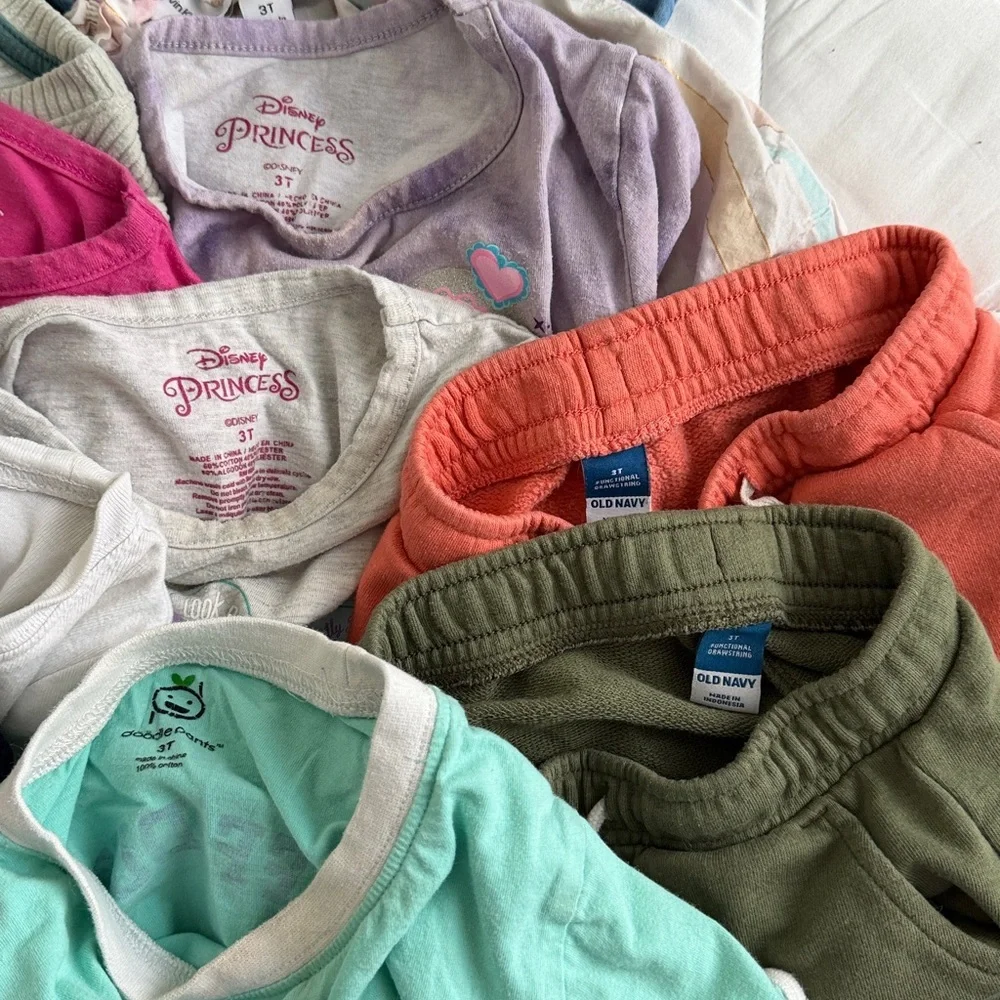 Disney Baby girl Tops and shorts- Mermaid and Princess bundle size 3T